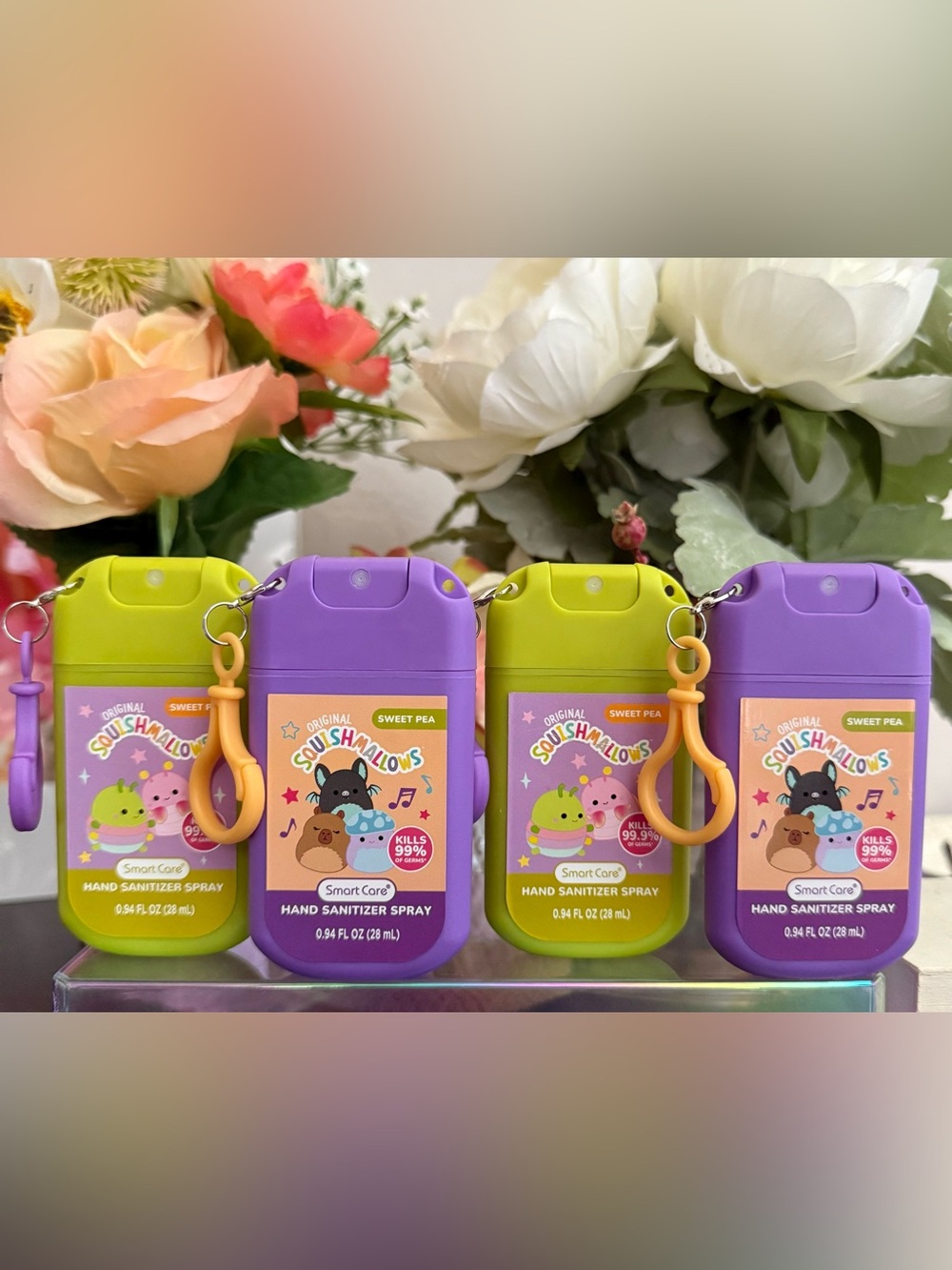 🆕🪷 SMART CARE LIMITED EDITION “SQUISHMALLOWS” 4-PIECE HAND SANITIZER COLLECTION.